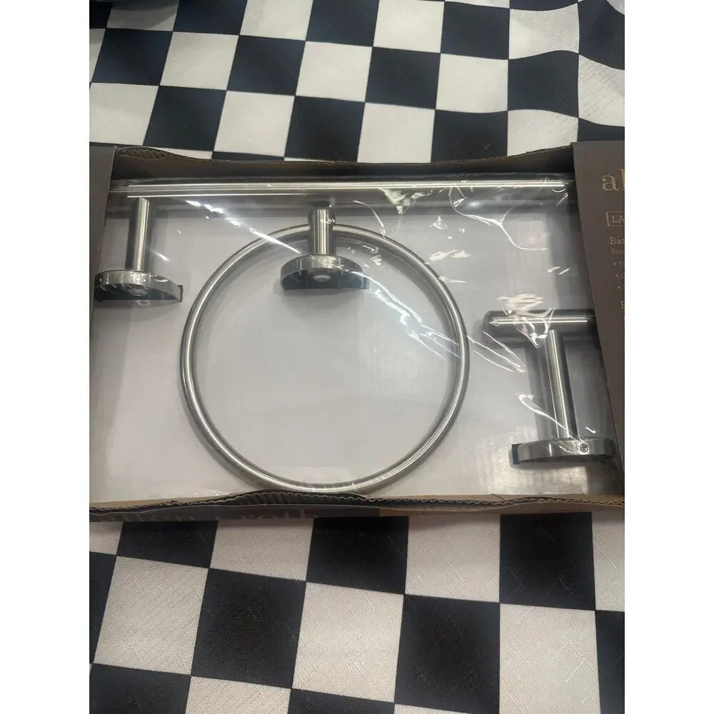 Allen + Roth brushed nickel latitude bathroom hardware set NEW 3 piece remodel